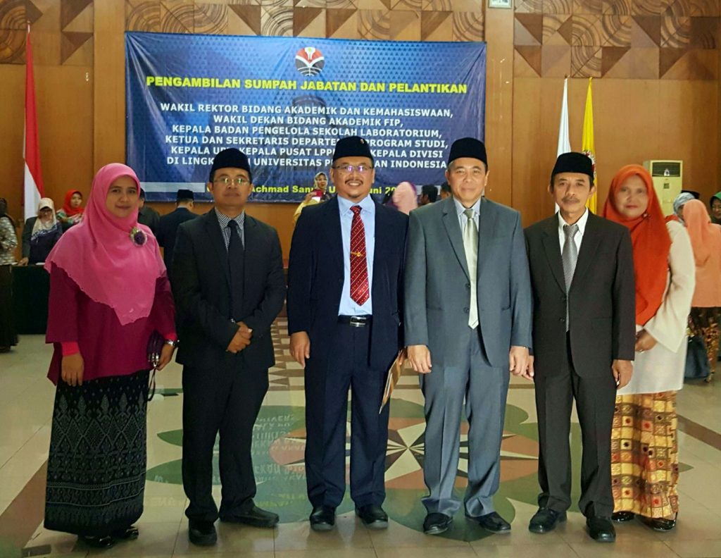 Selamat Atas Dilantiknya Dr. Rudi Susilana, M.Si., Dr. Dadang Sukirman, M.Pd., Dr. Laksmi Dewi, M.Pd.,  dan Dr. Cepi Riyana, M.Pd.