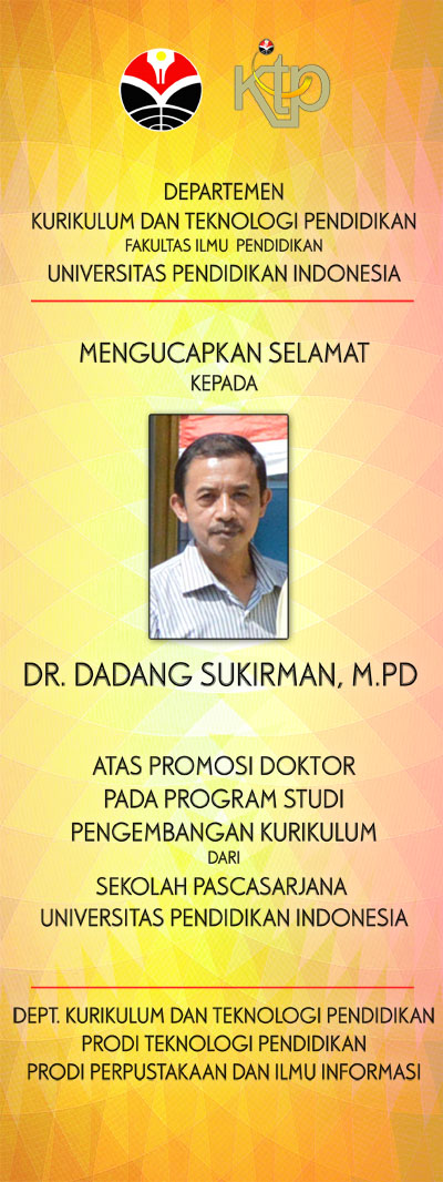 SELAMAT PA DR. DADANG SUKIRMAN, M.PD